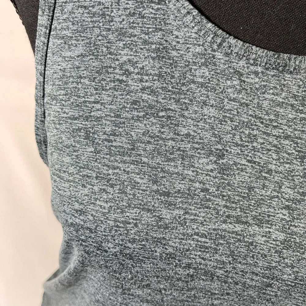 NIKE DRI FIT ACTIVEWEAR TANK WOMEN S GREEN GRAY W/BACK MESH INSET GRAY COLOR A45